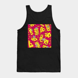 Mice and Swiss Cheese Red Palette Tank Top